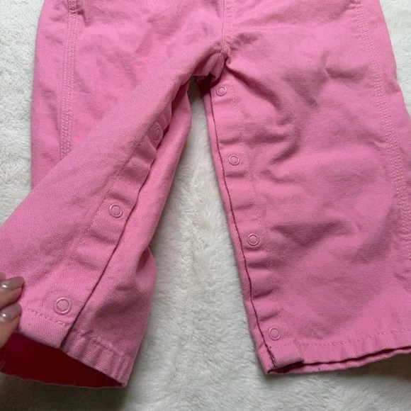 Carhartt Pink Overalls 18M Heart Hardware Utility Overalls - Picture 5 of 6